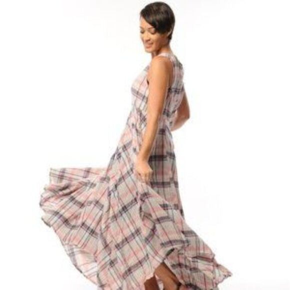 Tulip Extra Long Heidi Cotton Flowy sleeveless midi Dress Womens Size Small - Picture 1 of 8